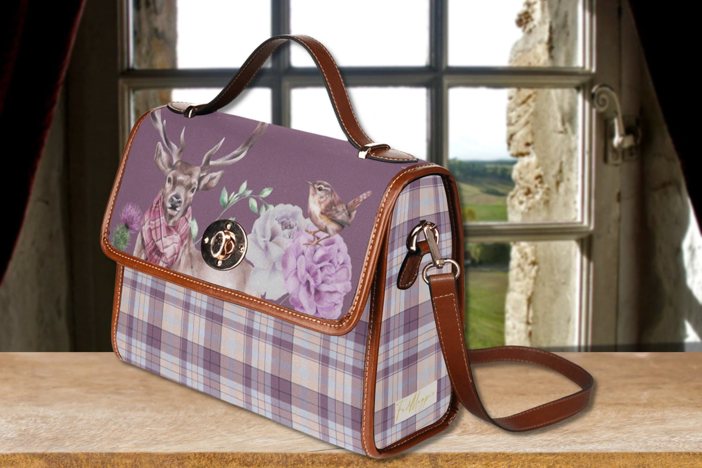 Highland Stag Satchel Bag