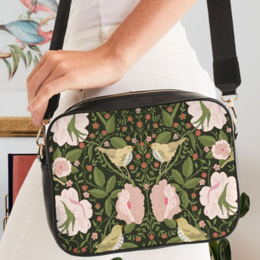 Birds and Flowers Crossbody Bag