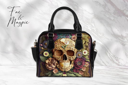 Baroque Skull Bowler Handbag