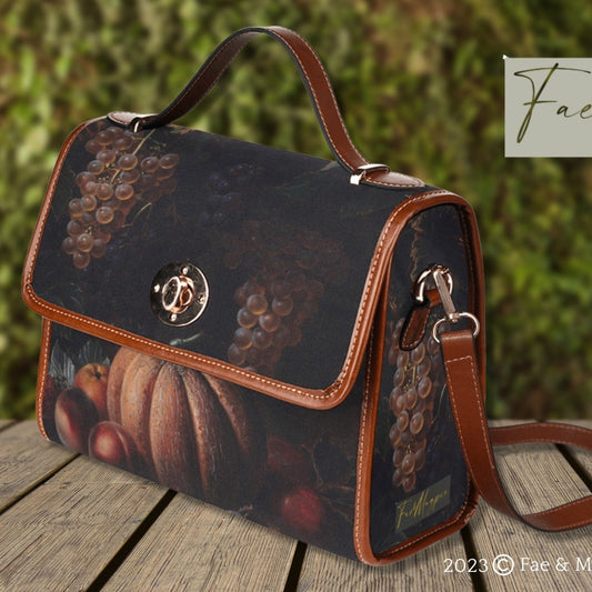 Vintage Pumpkin Satchel Bag