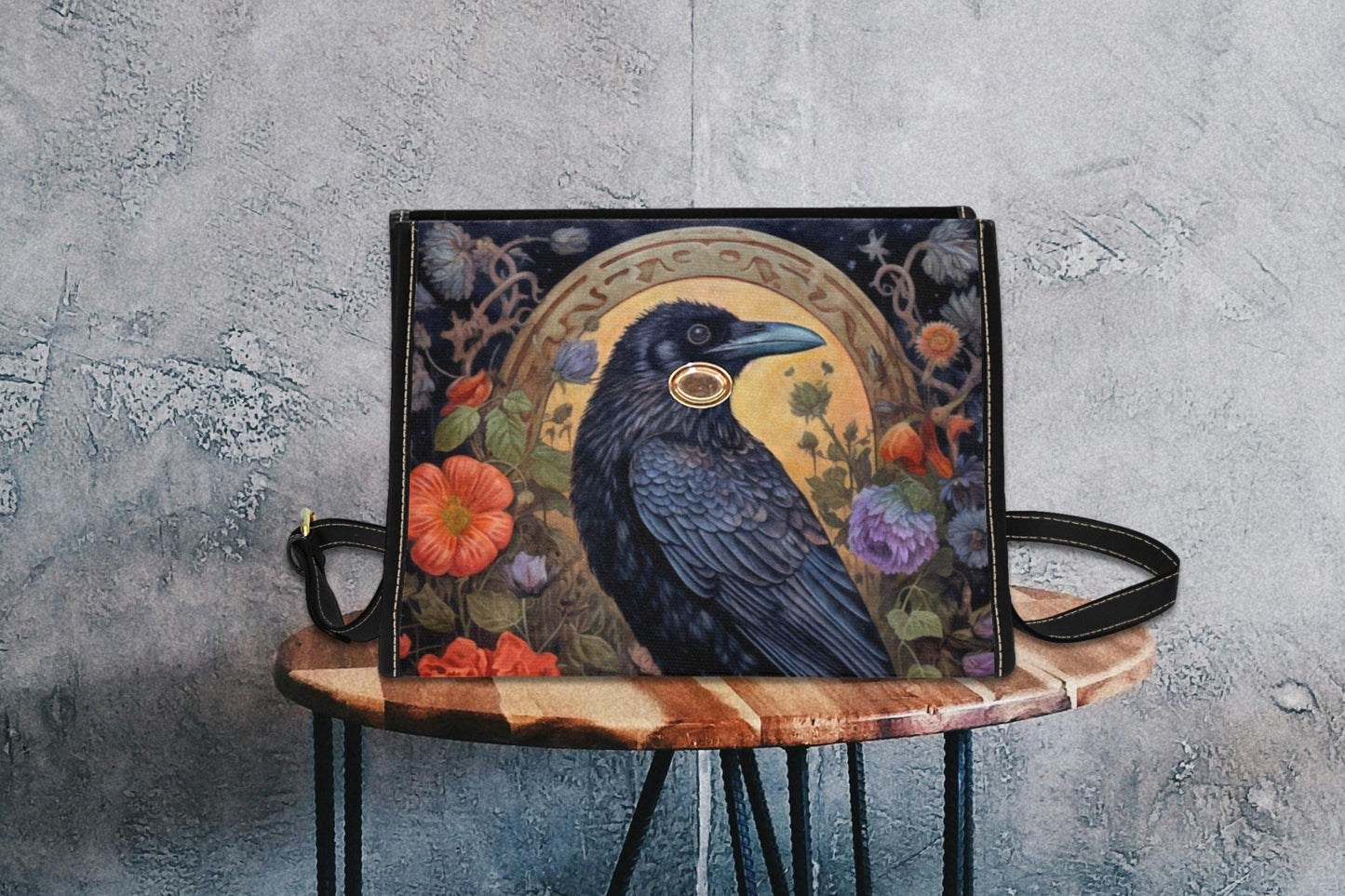 Black Crow Satchel Bag