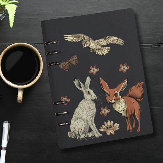 Whimsical Forest Planner Cover & Insert Pages, ring binder notebook A5, planner organiser A5, handbag diary, witchy planner stationary gift