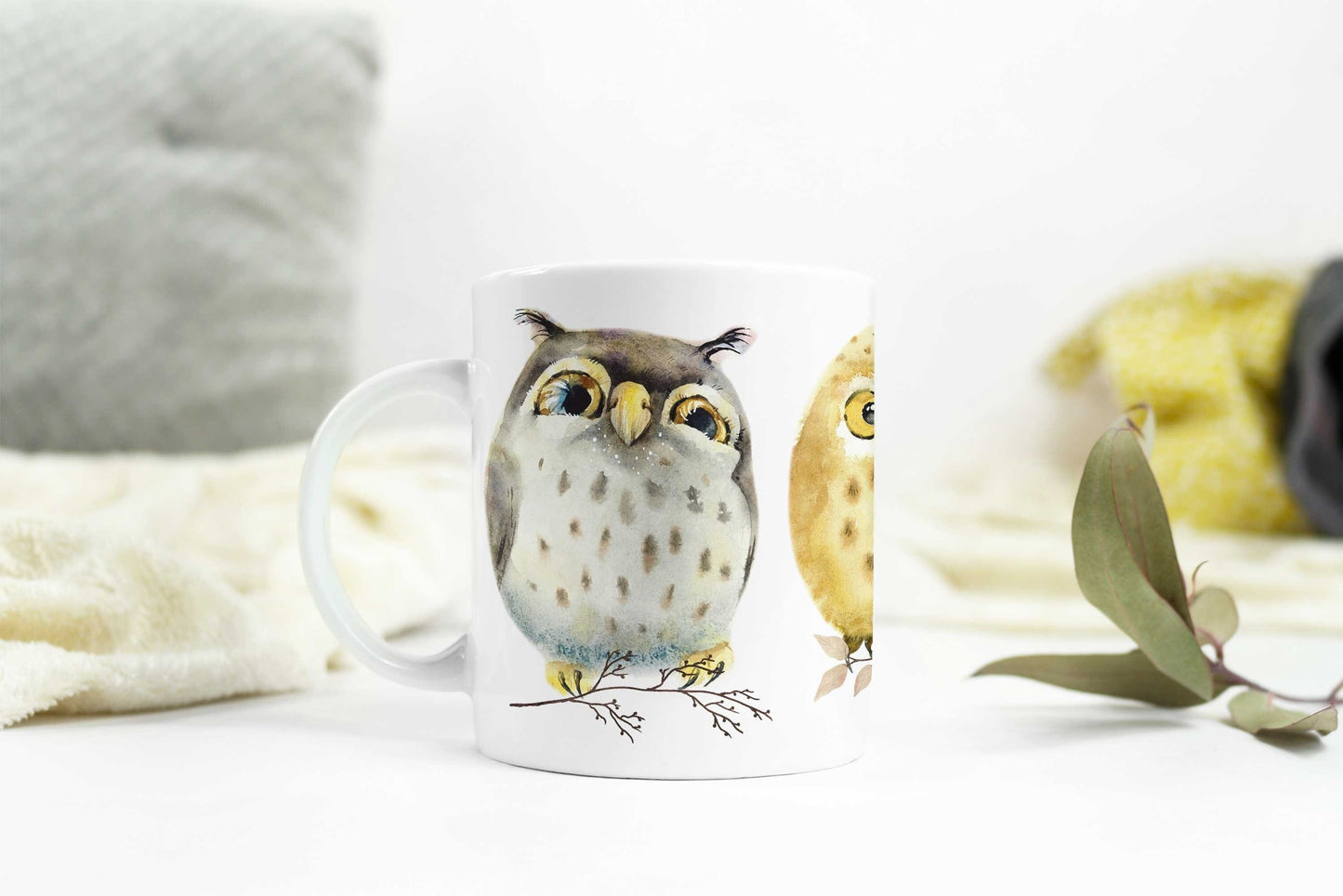 Owls Mug, Cute Owls, Bird Mug, Owl Lover Gift, Woodland Owls, owllovers, wildlife mug, nature mug, Fluffy Owls Mug, birdlover