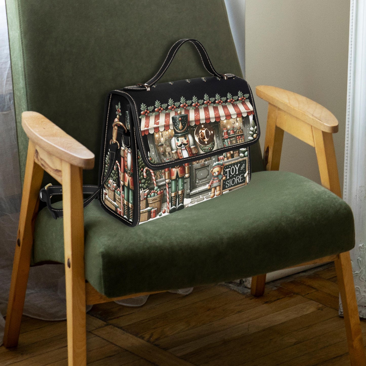 Christmas Shop Satchel Bag