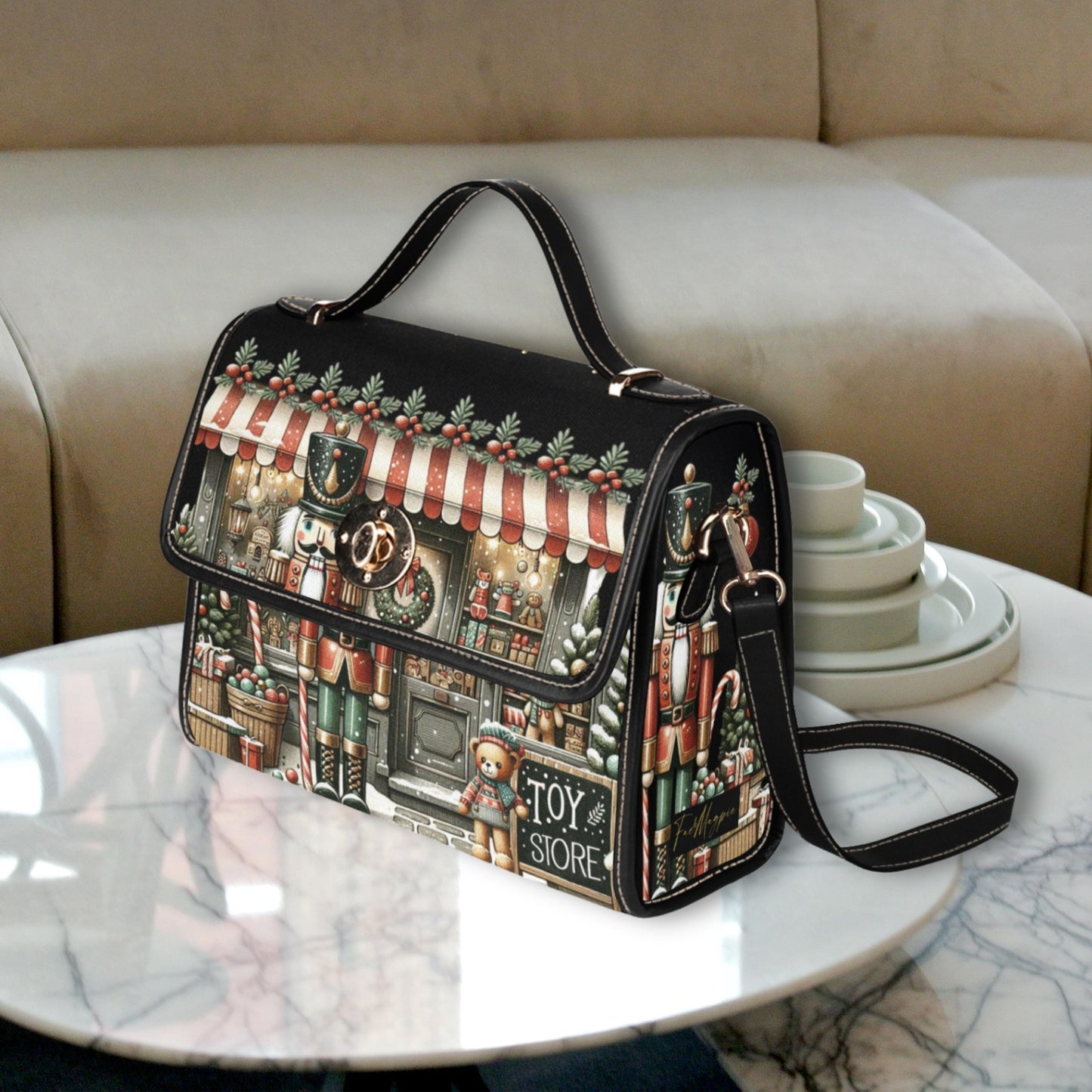 Christmas Shop Satchel Bag