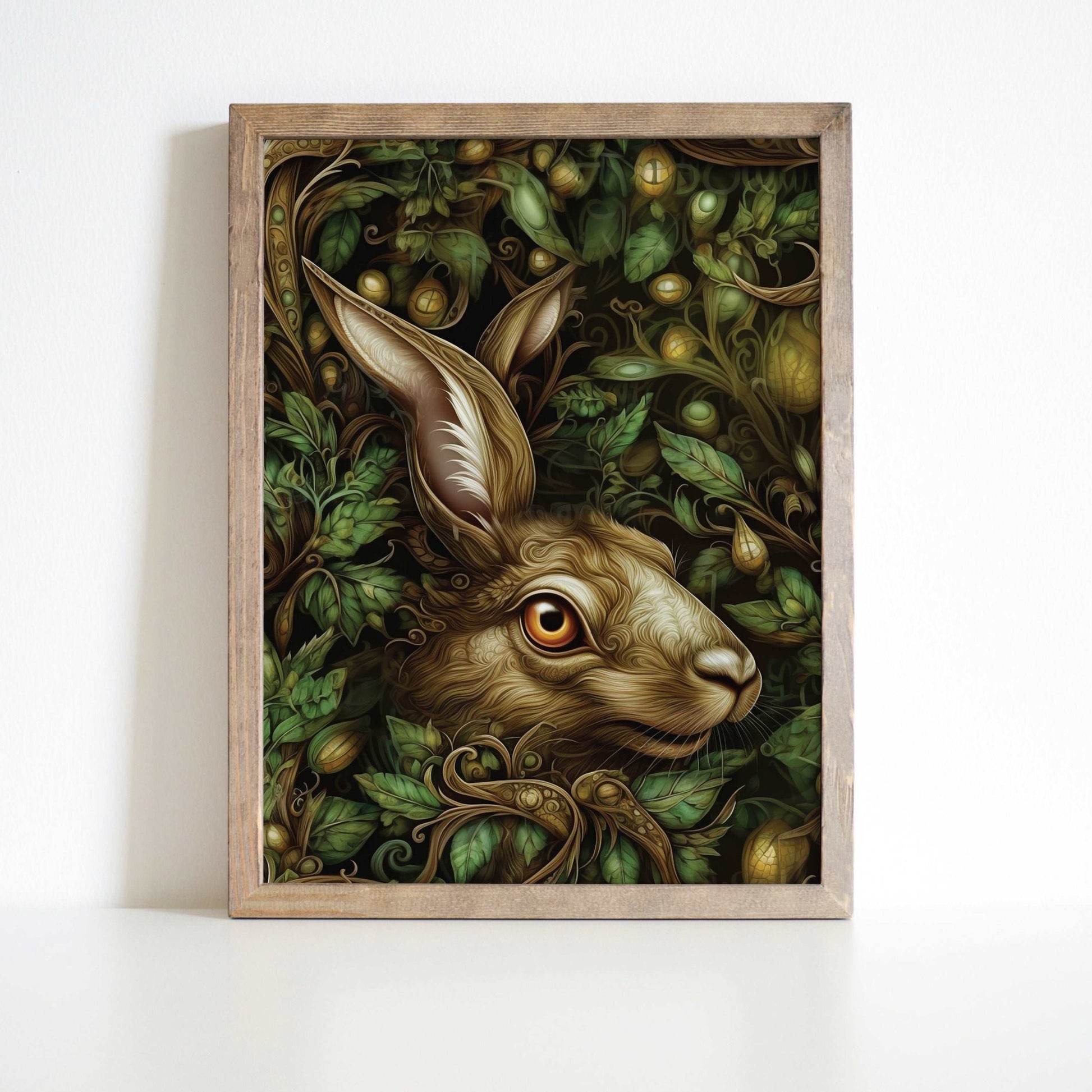 Mystic Forest Hare Art Print