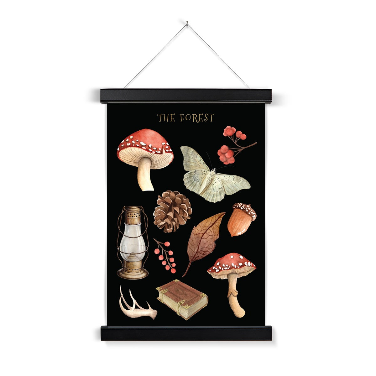 The Forest Dark Art Print with Hanger