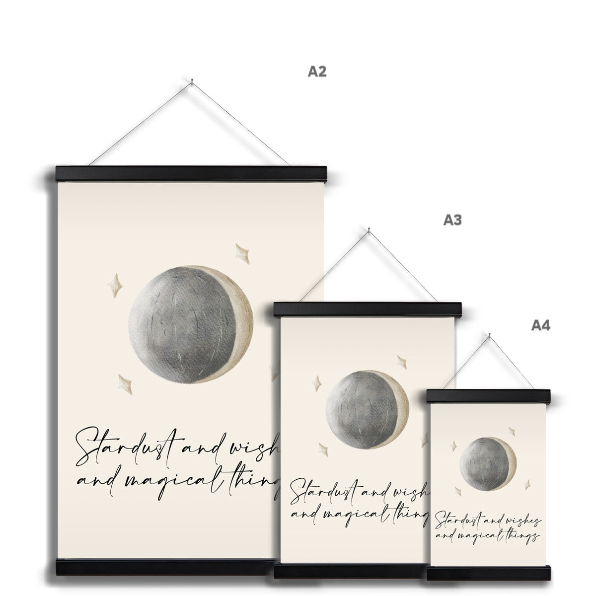 Woodland Moon Art Print with Hanger