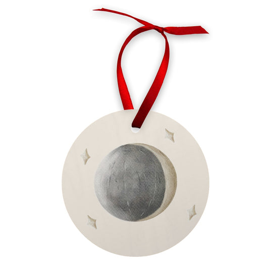 Woodland Moon Wood Ornament