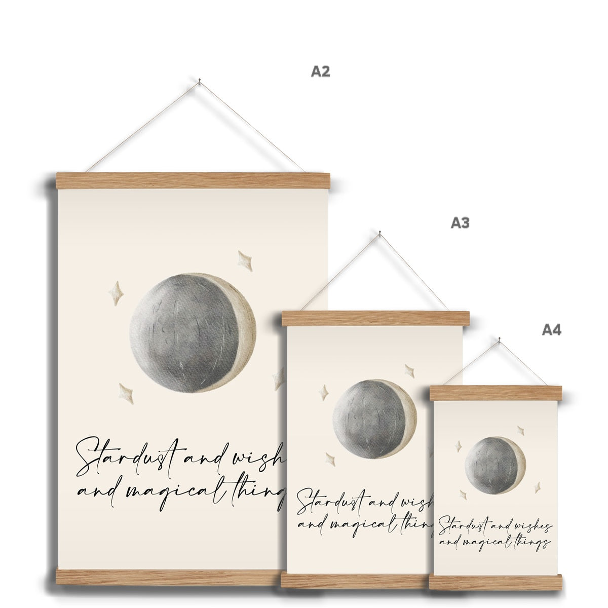 Woodland Moon Art Print with Hanger